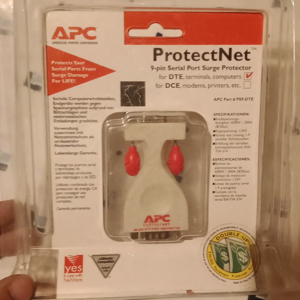 APC PS9-DCE ProtectNet 9 Pin Surge Protector.